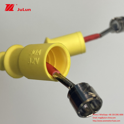 Желтый держатель коробки предохранителя проводки провода водоустойчивый 30А 250В 5*20мм 6*30мм стеклокерамическая трубка