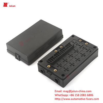 12 Way Fuse Box 12 Way Positive And Negative Car Boat Safety Seat With LED Light Car Insert Automatic Reset Автоматическое перезагрузка автомобильных предохранителей