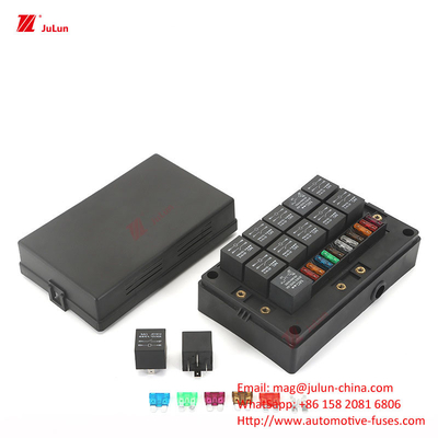 12 Way Fuse Box 12 Way Positive And Negative Car Boat Safety Seat With LED Light Car Insert Automatic Reset Автоматическое перезагрузка автомобильных предохранителей