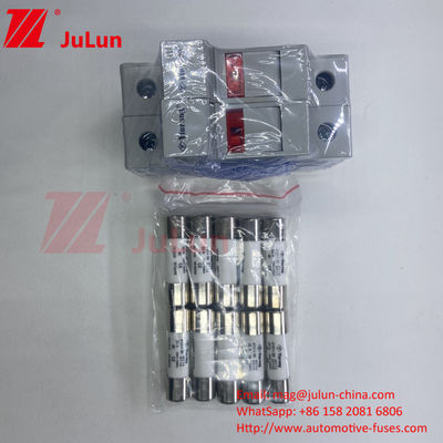 10x38мм 32А Серебряный элемент солнечный предохранитель для фотоэлектрической RT18-32X 10*38мм цилиндрический предохранитель держатель с 32A 690В низкий