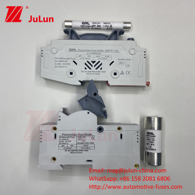 SeanRo Solar PV Din Rail Fuse Holder для предохранителя 10*38mm 1000V 15amp DC предохранитель 25A