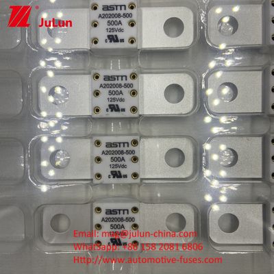 ASTM A202008 250A 125VDC Электрическое транспортное средство Дистанция отверстия предохранителя 50,8 мм 100A 125A