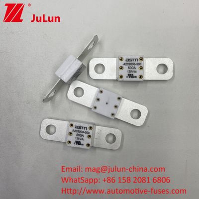 Краткий 500A 125VDC защиту цепи Battey предохранитель Малый размер Высокий расстояние между двумя отверстиями 50,8 мм