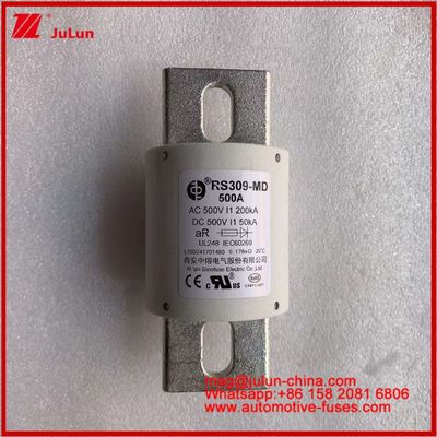 500VDC 200KA 500VAC 50KA AR Трубчатый керамический быстрый предохранитель FUSE RS309-MD 500A Для электромобилей и систем батарей