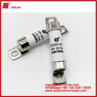 EV325-5FL 30A 750VDC Высококачественный электромобиль Механический удар Трубчатый керамический предохранитель EV или HEV Компактный ток Застегнутая структура Устойчивая к вибрациям Отличная производительность постоянного тока