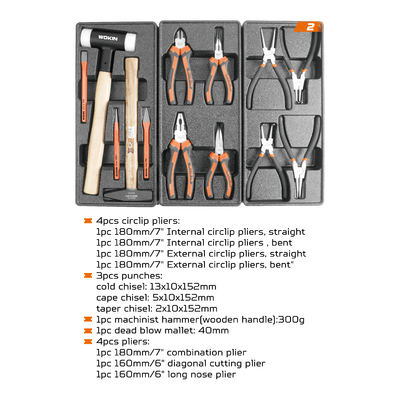 Универсальный набор инструментов в сундуке, 163 предмета