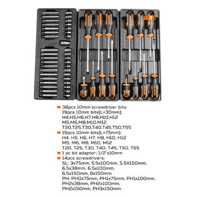 Универсальный набор инструментов в сундуке, 163 предмета