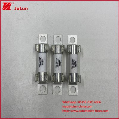 ASTM 15A 30A DC500V Защита предохранителем для электромобилей HEV в керамическом корпусе Bolt