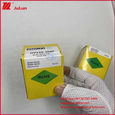 HV150 ПРЕДОХРАНИТЕЛЬ 32BP 30A DC500V Болтовой Трубчатый Для Электрических Транспортных Средств Автомобильное Зарядное Устройство Аккумулятора С Прерывающей Способностью DC500V/20KA