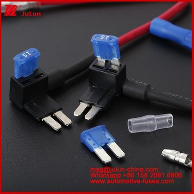 12V MINI SMALL MEDIUM Car Fuse Holder Add-A Circuit TAP Adapter Micro2/M2 Car Add-A Circuit Fuse Tap Adapter 16AWG 17-18cm Fuse Taps Holder Fuse Components For Automotive Автомобильные компоненты для автомобилей