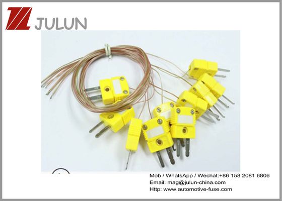 Тип соединитель соединителя термопары k ОМЕГИ желтый гнезда SMPW-K-M штепсельной вилки провода температуры измеряя