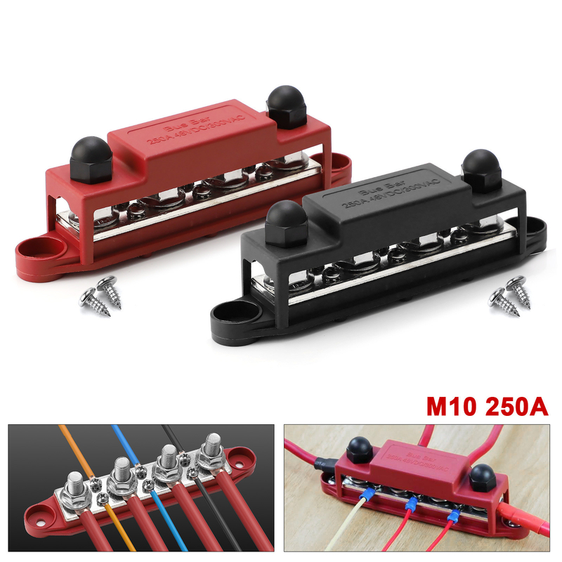 4 Post Power Distribution Block Bus Bar With Cover 250 Amp Rating Marine Automotive Terminal Block Power Distribution Bl (Блок распределения электроэнергии для морских автомобилей)