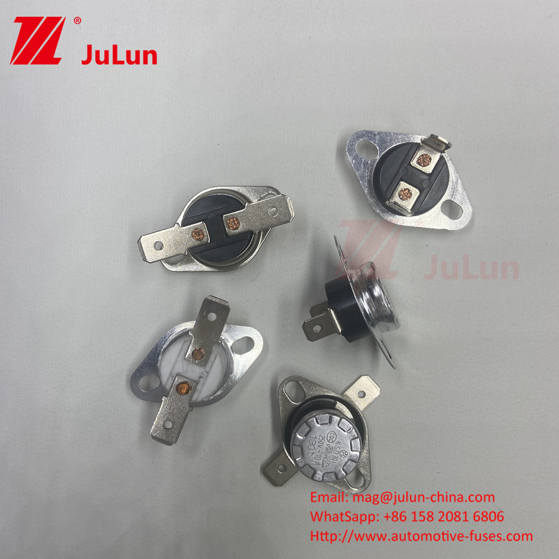 KSD301 130°C Прочный переключатель прыжка с ≥100000-кратным жизненным циклом и обычно закрытым типом контакта