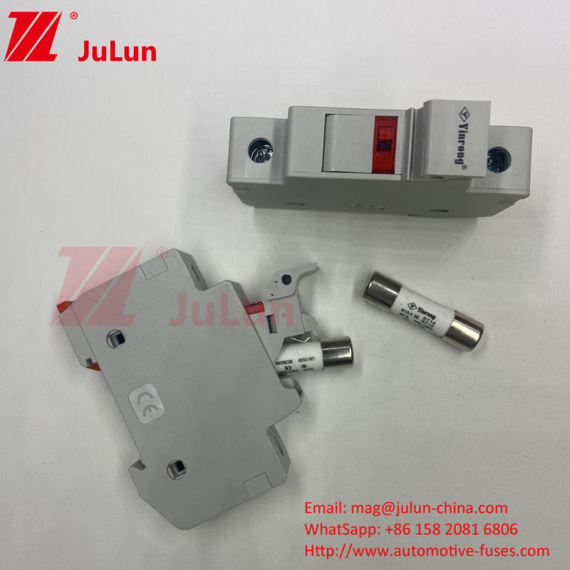 10x38мм 32А Серебряный элемент солнечный предохранитель для фотоэлектрической RT18-32X 10*38мм цилиндрический предохранитель держатель с 32A 690В низкий