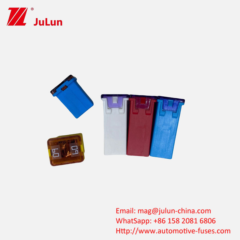 Маленький автомобильный квадратный предохранитель 32V 58V EV Средний электромобиль Автомобиль предохранитель лезвия терминал с 58V номинальным напряжением DC