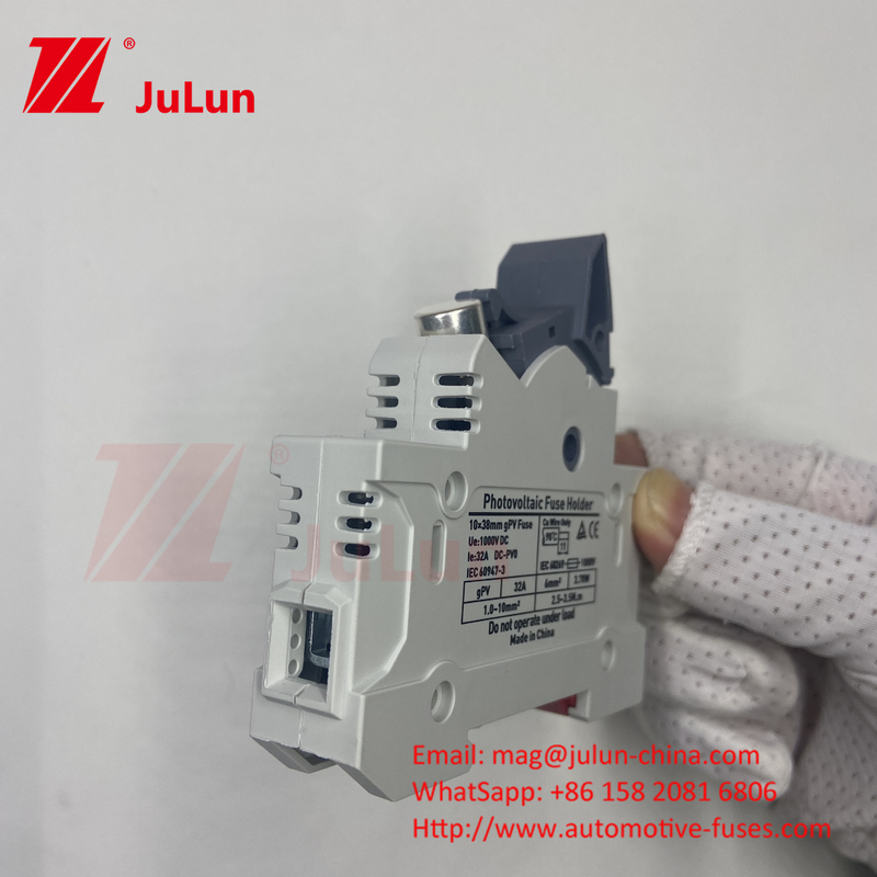 Защитный сертификат DIN Rail Solar Fuse Holder для солнечных панелей RT18 AC Fuses Fast Blow Ceramic 22x58