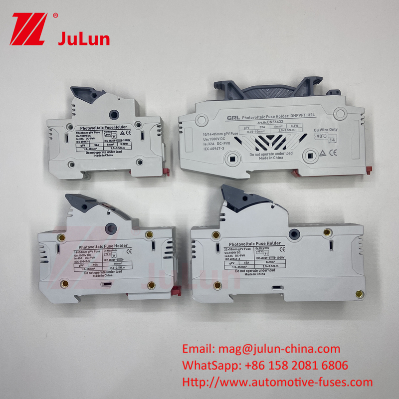 SeanRo Solar PV Din Rail Fuse Holder для предохранителя 10*38mm 1000V 15amp DC предохранитель 25A