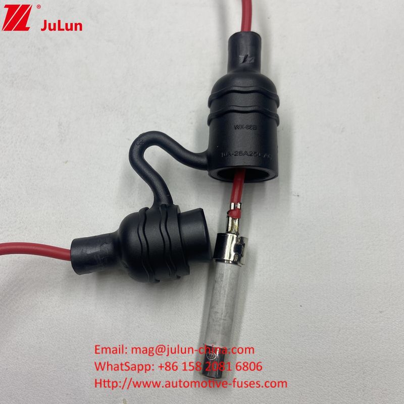С UL Wire Cable IP68 водонепроницаемый встроенный держатель предохранителя Компоненты предохранителя для стеклянных керамических предохранителей 5 * 20 6 * 32 мм