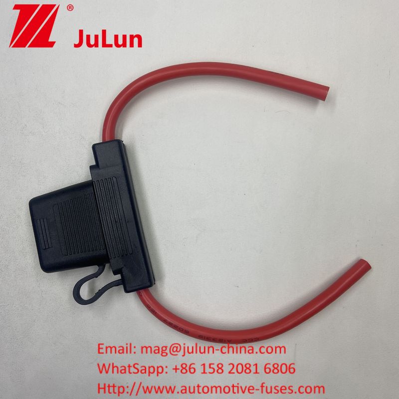 ATC/ATO Custom Inline Fuse Holder 14AWG 16AWG 18AWG 20AWG Проводка 80AMP Бледное предохранитель Автомобильное предохранитель