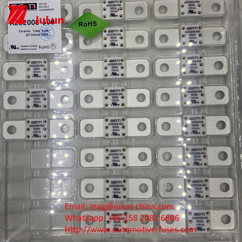 20KA Breaking A202008 ASTM 125V 150A Кapacity Ceramic Automobile Fuses Screw Bolt Mounting для безопасности и надежности автомобильных предохранителей