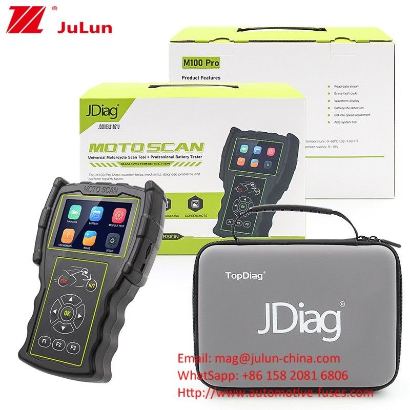 Мотоциклетный детектор OBD Инструмент диагностики неисправностей JDiag M100 Pro Moto Scanner ECU