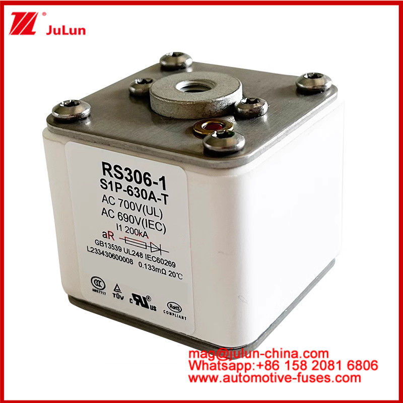 RS306-1 S1P-630A-T AC700 ((UL) Ar AC690V ((IEC) 200KV Квадратный каремический фиксированный электромобиль EV или HEV