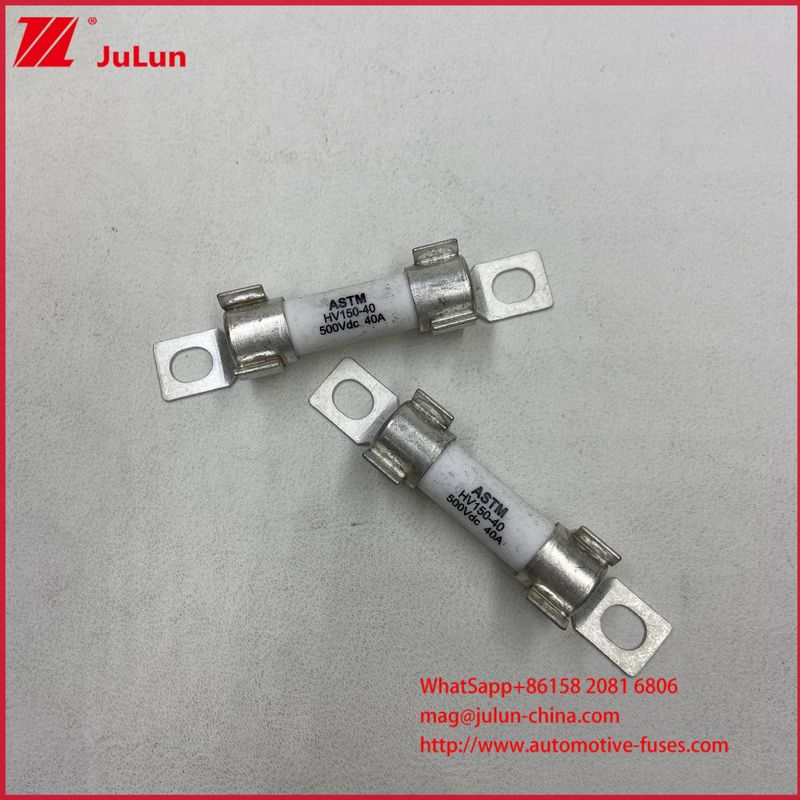 ASTM HV150 Электромобильный предохранитель 30A 10A DC500V 20KA Керамический цилиндрический болт с высокой способностью к разрыву