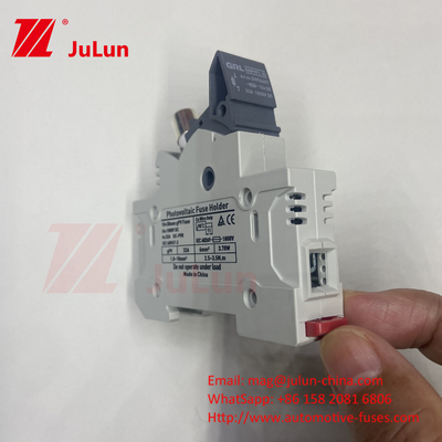 TUV DC Solar Fuse Fusible Holder Box Base DNPVF1-32 Защита солнечной системы 10x38MM 1000V GPV Быстрый удар Керамический DIN Rail