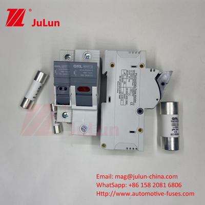 SeanRo Solar PV Din Rail Fuse Holder для предохранителя 10*38mm 1000V 15amp DC предохранитель 25A