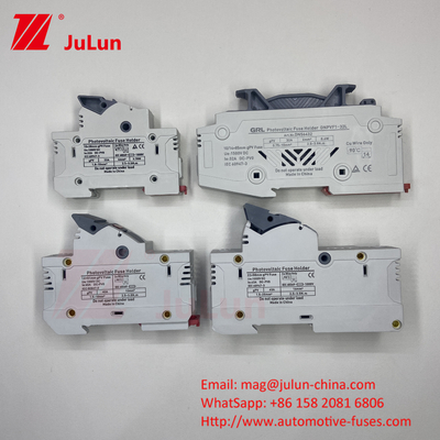SeanRo Solar PV Din Rail Fuse Holder для предохранителя 10*38mm 1000V 15amp DC предохранитель 25A