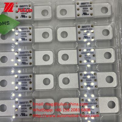 125VDC A202008 350A 125VDC Керамические автомобильные предохранители номинального напряжения ASTM для тяговой системы электромобилей
