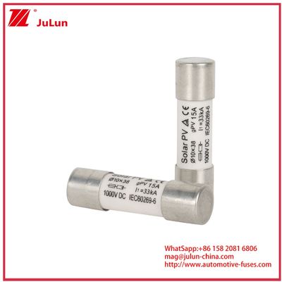 15A 1000VDC GPV Fuse 10*38 для солнечных энергетических систем IEC60269-6
